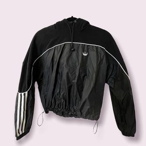 Black Adidas windbreaker Hoodie